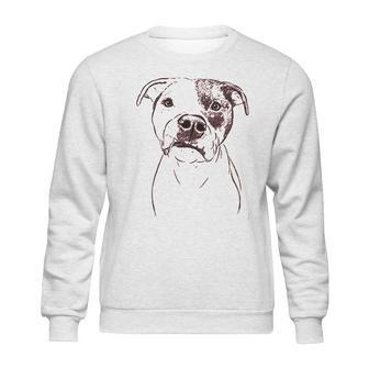 Bare Dexter The Pitbull Dog Triblend Sweatshirt | Favorety CA