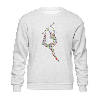 Baton Twirling Girl Silhouette Gift Twirler Gifts Sweatshirt | Favorety CA