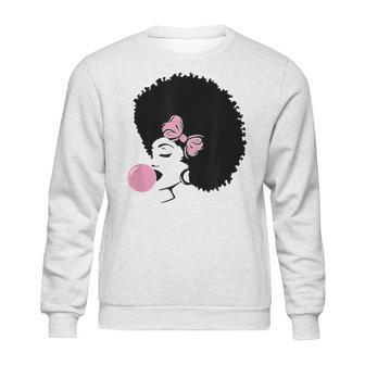 Black Girl With Bubble Gum Sweatshirt | Favorety