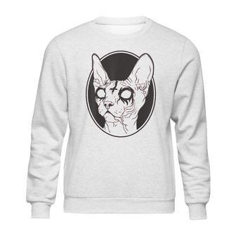 Black Metal Sphynx Cat I Pastel Goth And Death Metal Sweatshirt | Favorety DE