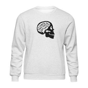 Cats On The Brain Cool Thinking About Cats Sweatshirt | Favorety