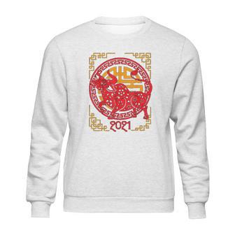 Chinese New Year Of Ox 2021 Ornamental Zodiac Bulls Sweatshirt | Favorety UK