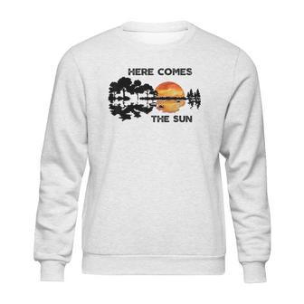 Here Comes The Sun Guitar Silhouette Music Lover Graphic Sweatshirt | Favorety UK