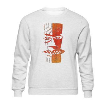 Cool Retro Island Polynesian Tiki Head Sweatshirt | Favorety UK