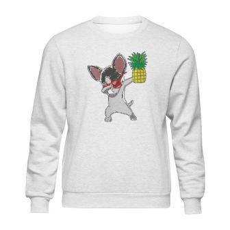 Dabbing Chihuahua Puppy Dog Pineapple Aloha Beach Gift Sweatshirt | Favorety