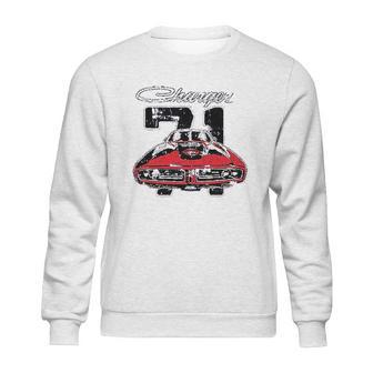 Dodge Charger 71 Distressed American Classic Muscle Car Sweatshirt | Favorety