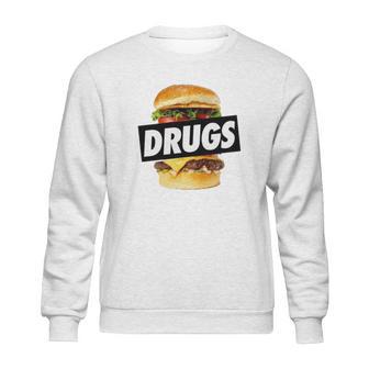 Drugs Burger Hoodie Sweatshirt | Favorety CA