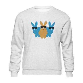 Easter Bunny Hip Trio Bunnies Funny Gift For Easter Kids Sweatshirt | Favorety DE