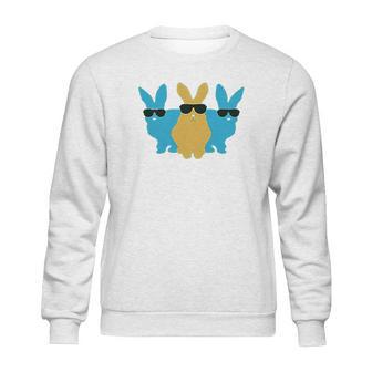 Easter Bunny Hip Trio Bunnies Funny Gift Sweatshirt | Favorety AU