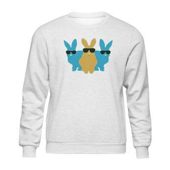 Easter Bunny Hip Trio Bunnies Funny Sweatshirt | Favorety UK