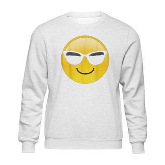 Emoji Cool Shades Smiley Face Sunglasses Confident Awesome Sweatshirt | Favorety UK