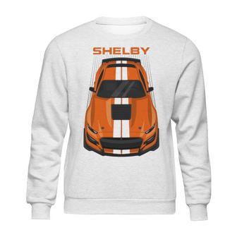 Ford Mustang Shelby Gt500 2020 2021 Twister Orange White Stripes Sweatshirt | Favorety CA