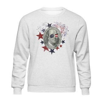 Fourth Of July Ben Franklin Patriotic American Sweatshirt | Favorety