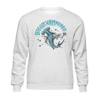 Funny Hammerhead Shark Drinking Pun Lets Get Hammered Party V2 Sweatshirt | Favorety AU