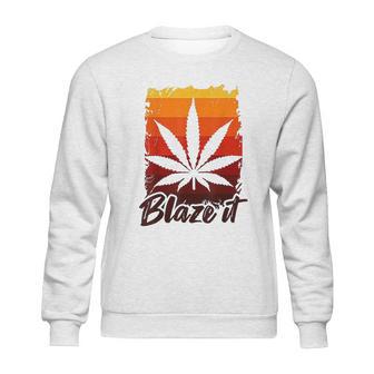 Funny Marijuana For Men Blaze It 420 Gift Sweatshirt | Favorety