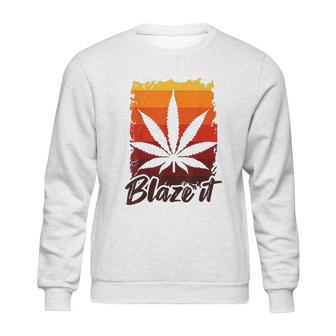 Funny Marijuana For Men Blaze It Sweatshirt | Favorety