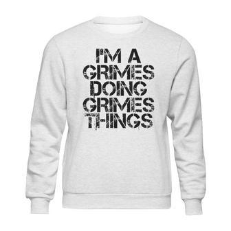 Grimes Funny Surname Family Tree Birthday Reunion Gift Idea Sweatshirt | Favorety DE