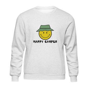 Happy Camper Camping Smiley Face Sweatshirt | Favorety DE