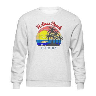 Holmes Beach Florida Vintage Retro Beach Sunset Gift Sweatshirt | Favorety DE