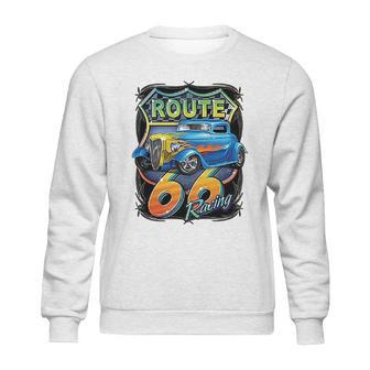 Hot Rod Route 66 Sign American Muscle Classic History Sweatshirt | Favorety AU