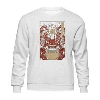 Japanese Artwork Samurai Riding Wild Toad Nippon Kanji Sweatshirt | Favorety AU