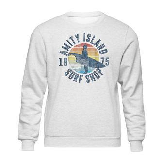 Jaws Amity Island Surf Board Graphic Sweatshirt | Favorety DE