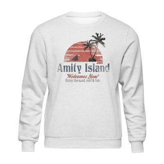 Jaws Amity Island Welcomes You Natural Sweatshirt | Favorety CA