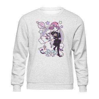 Kawaii Pastel Goth Unicorn Cute Gothic Girl Wicca For Kids Sweatshirt | Favorety