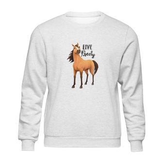 Kids Dreamworks Spirit Riding Free Live Freely Sweatshirt | Favorety