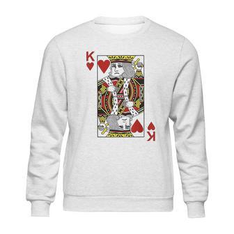 King Of Hearts Blackjack Cards Poker Sweatshirt | Favorety