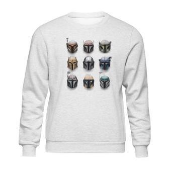 The Mandalorian Battle Worn Helmets Sweatshirt | Favorety