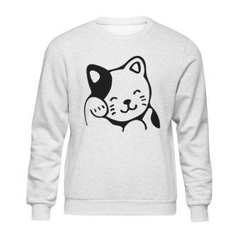 Maneki Neko Shirt Asian Good Luck Cat Sweatshirt | Favorety