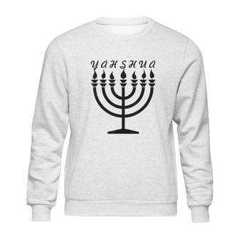 Menorah Hebrew Israelite Yahweh Yahshua Yeshua Torah Sweatshirt | Favorety