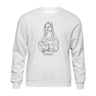 Mona Lisa One Line Drawing Sweatshirt | Favorety