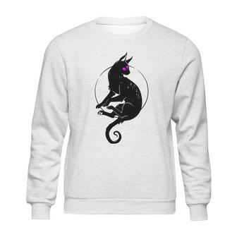 Mystic Black Cat With Third Eye Sweatshirt | Favorety