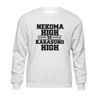 Nekoma High Vs Karasuno High Black Sweatshirt | Favorety UK