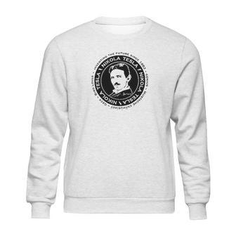 Nikola Tesla By Brigid Ashwood Scientist Fun Sweatshirt | Favorety CA