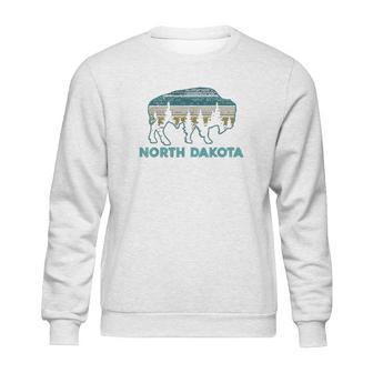 North Dakota Bison Vintage American Buffalo Souvenir Gift Sweatshirt | Favorety UK