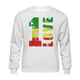 One Love Jamaica Rasta Reggae Music Caribbean Pride Sweatshirt | Favorety CA