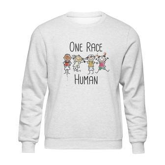 One Race Human Sweatshirt | Favorety