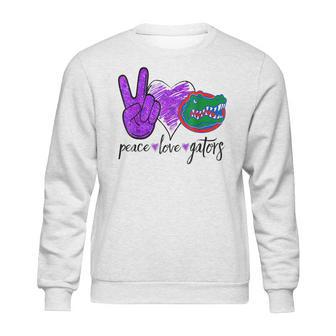 Peace Love Gators Crocodile Lovers Alligator Sweatshirt | Favorety UK