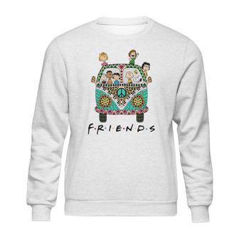 Peanuts Friends With Hippie Bus Shirt Sweatshirt | Favorety