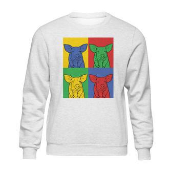 Pig Pop Art Retro Piggy Tee Sweatshirt | Favorety UK