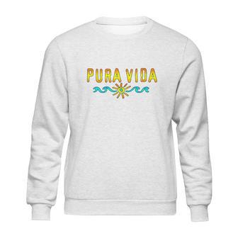 Pura Vida Costa Rica Surfing Beach Holidays Sweatshirt | Favorety AU