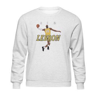 Purple Los Angeles Lebron Air Pic Sweatshirt | Favorety