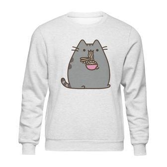 Pusheen The Cat Eating Noodles Sweatshirt | Favorety CA