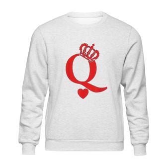 Queen Of Hearts King Of Hearts Playing Cards Deck Of Cards Sweatshirt | Favorety DE