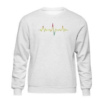 Reggae Music Heartbeat Rastafari Rasta Gift Sweatshirt | Favorety DE