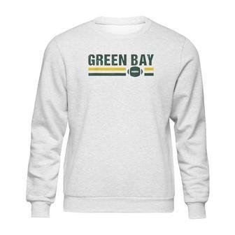 Retro Football Stripe Green Bay Football Wisconsin Green Bay Sweatshirt | Favorety