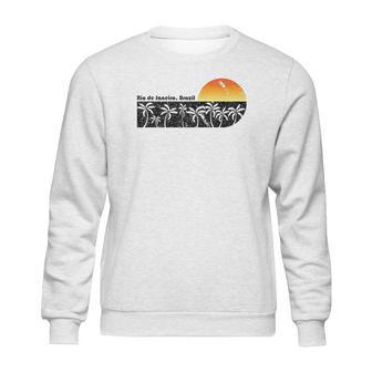 Retro Rio De Janeiro Beach Sunset Sweatshirt | Favorety